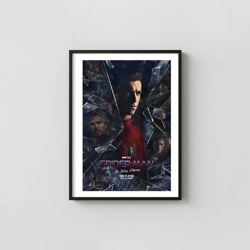 Spider-Man: No Way Home Movie Poster – Official Poster: Modern Superhero Wall Art Print