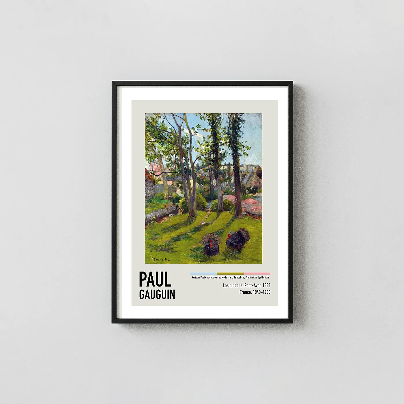 Authentic Paul Gauguin art print Les Dindons Pont-Aven 1888 Fine Art - fine art poster print