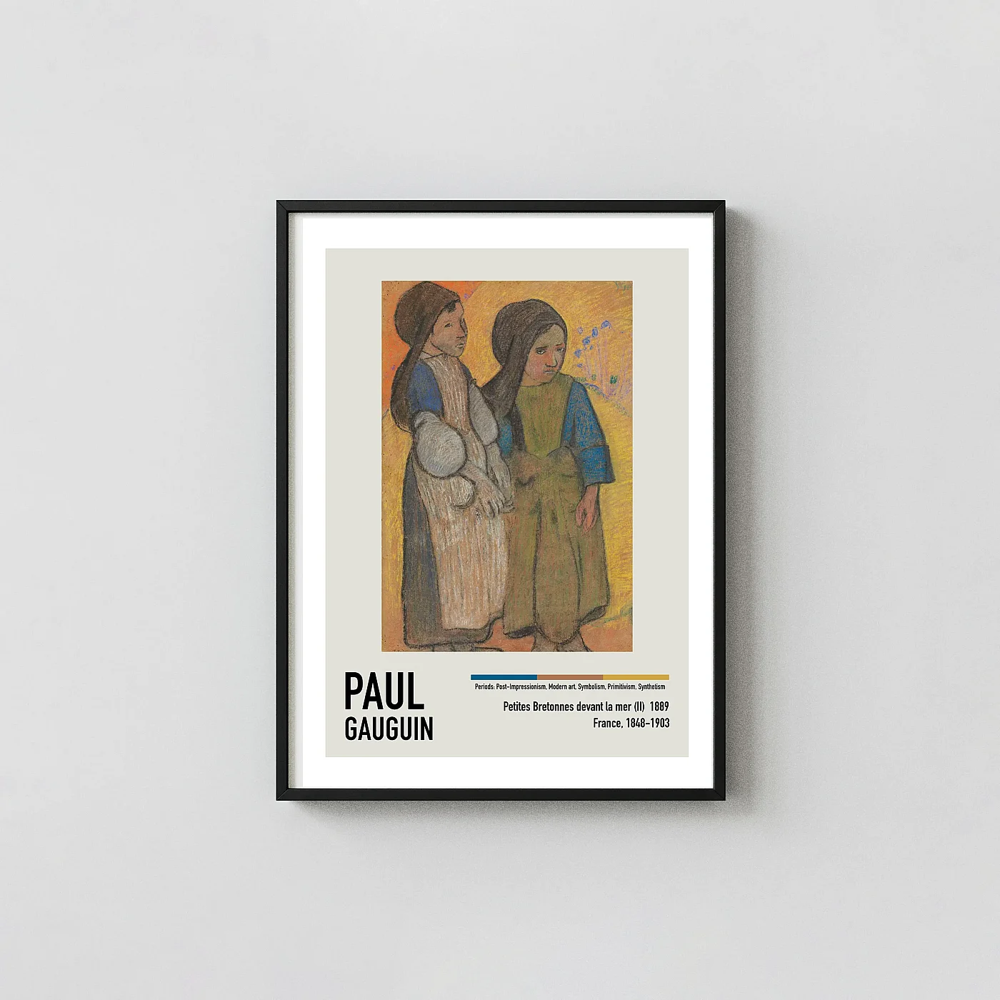 Authentic Paul Gauguin art print Petites Bretonnes 1889 - fine art poster print