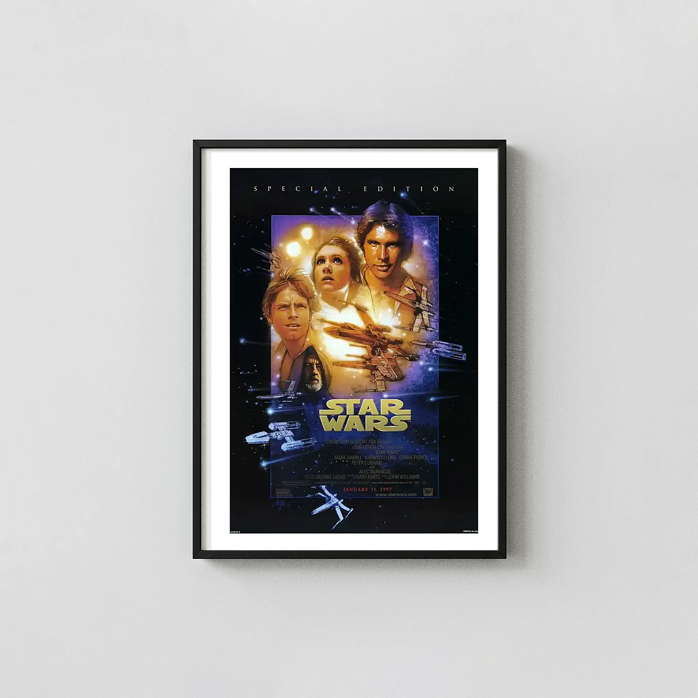 Star Wars Movie Poster - 1977 Original Hildebrandt Style A (A New Hope) Theatrical Art Print Star Wars Movie Poster - 1977 Original Hildebrandt Style A (A New Hope) Theatrical Minimalist Movie Poster Xe2X80X93 Portrait Frame Wall Art Mockup | Merchfuse
