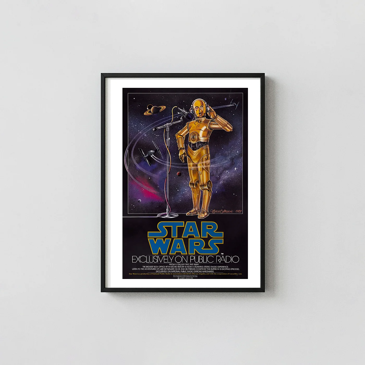 Star Wars: A New Hope Movie Poster – Collector Poster: Vintage Sci-Fi Wall Movie Posters xe2x80x93 Portrait Frame Wall Art Mockup | MerchFuse