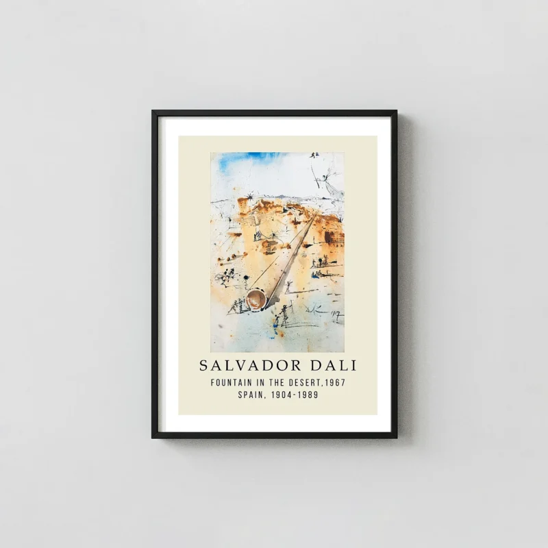 Salvador Dali desert print - Fountain in the Desert 1967 Fine Art