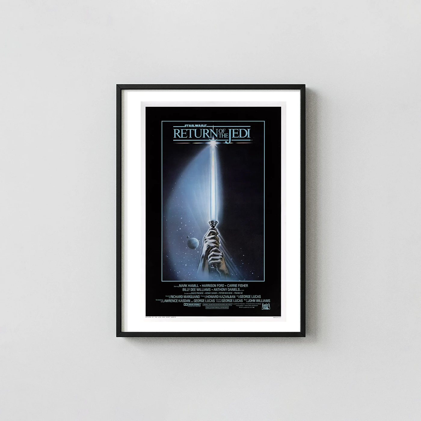 Star Wars: Return of the Jedi 1983 Movie Poster Original Theatrical - Vintage Wall Movie Posters xe2x80x93 Portrait Frame Wall Art Mockup | MerchFuse