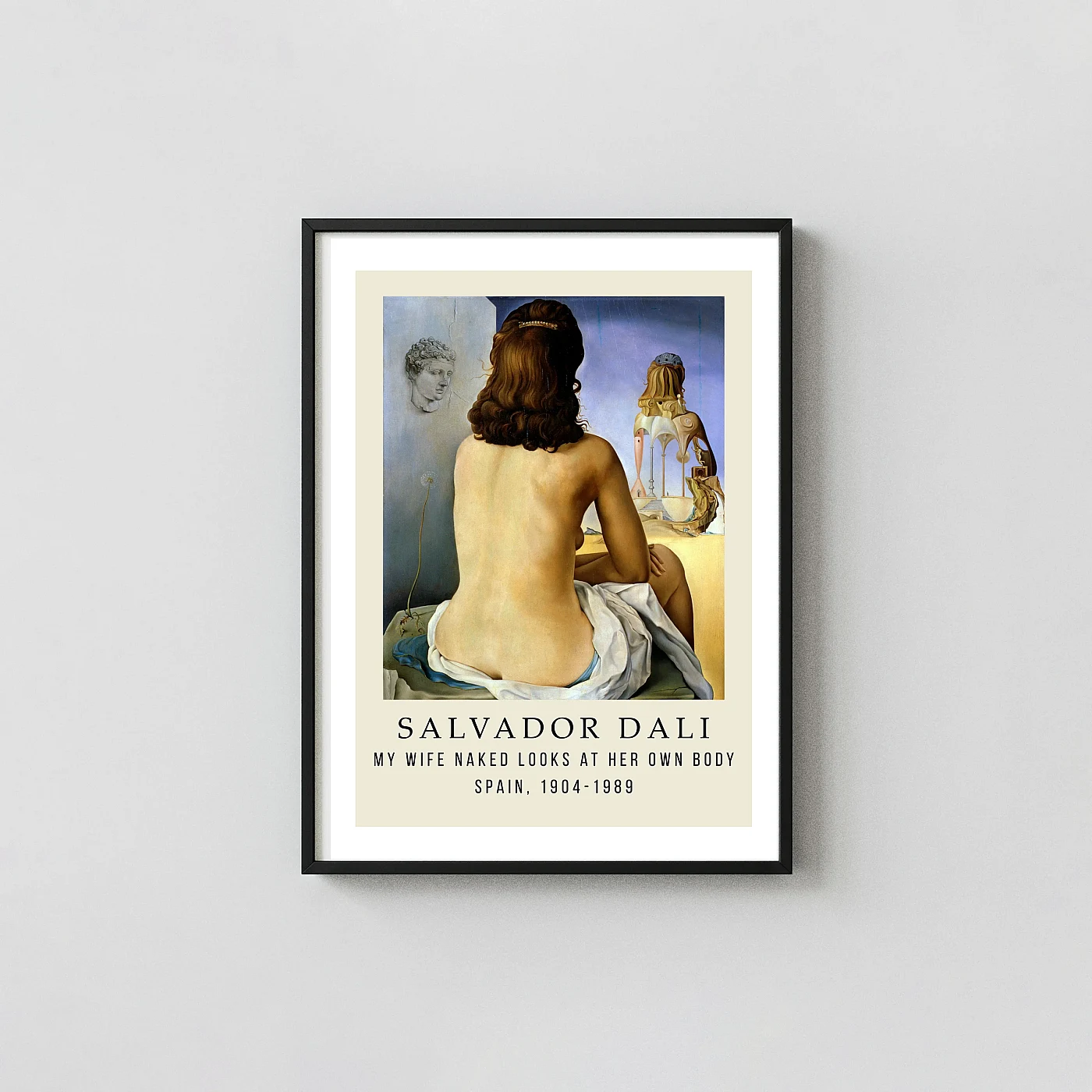 Authentic Salvador Dali Poster My Wife Naked Surrealist - fine art poster print