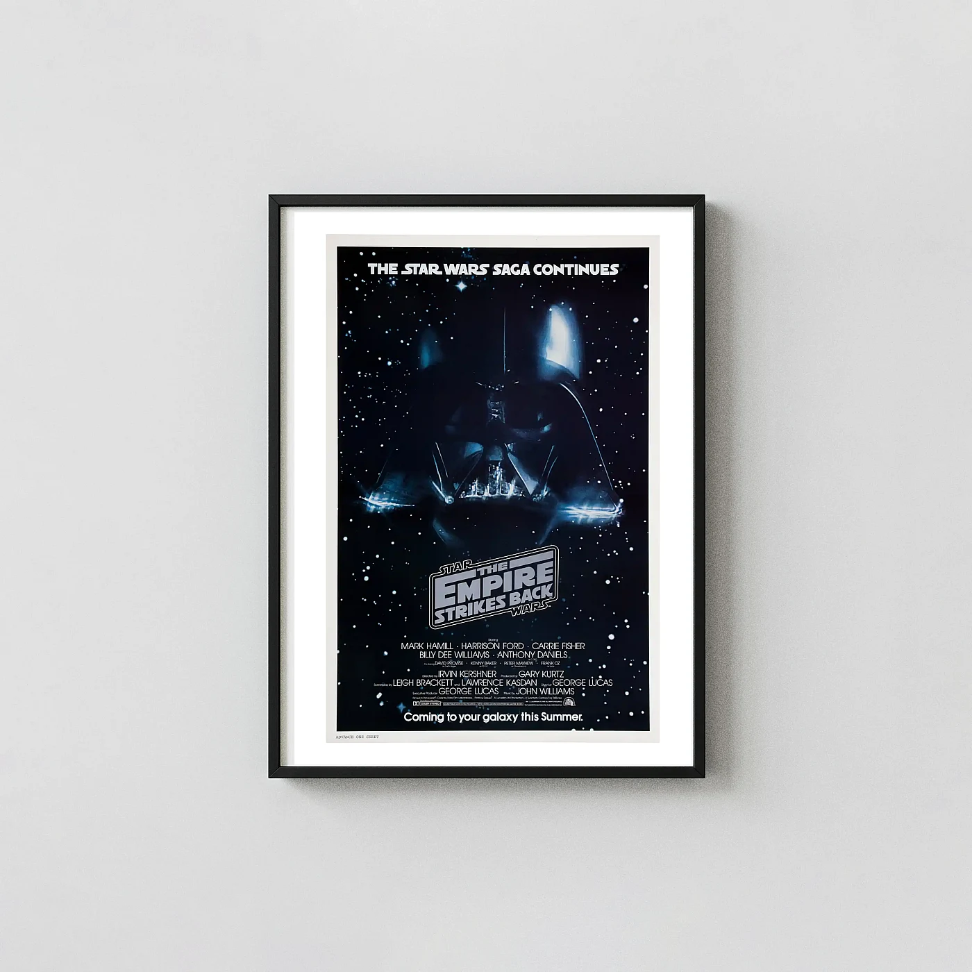 Star Wars: The Empire Strikes Back (1980) Advance Poster Movie Posters xe2x80x93 Portrait Frame Wall Art Mockup | MerchFuse