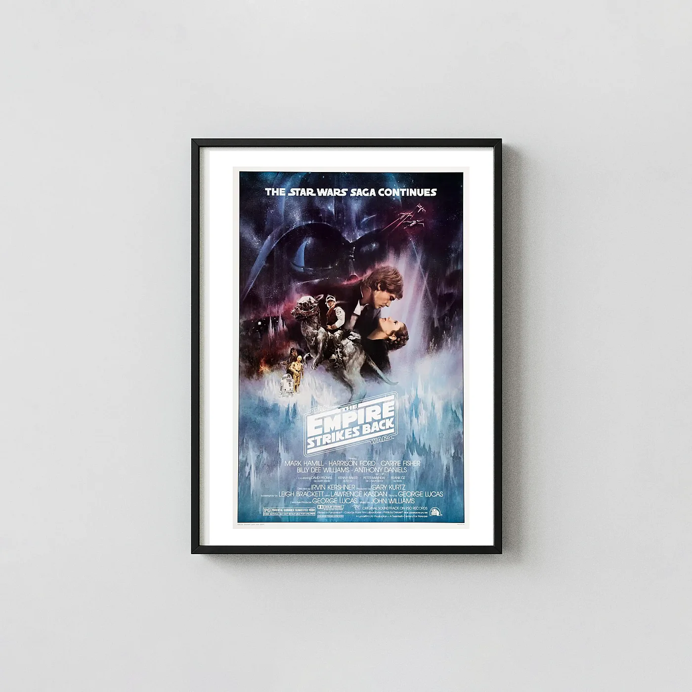 Star Wars: The Empire Strikes Back (1980) Vintage Poster — Wall Movie Posters xe2x80x93 Portrait Frame Wall Art Mockup | MerchFuse