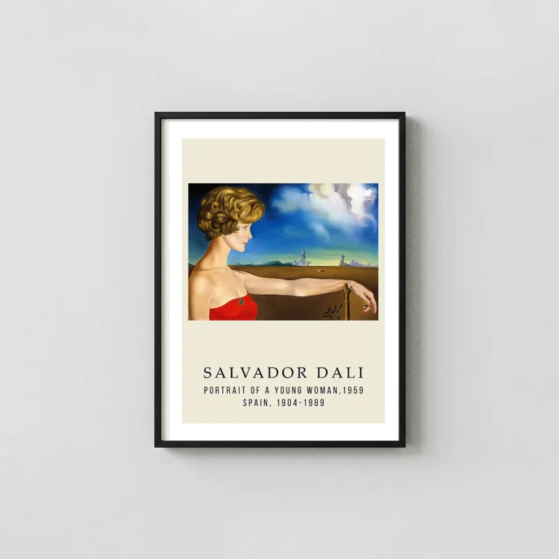Salvador Dali print - Portrait of a Young Woman 1959 Surrealist Art