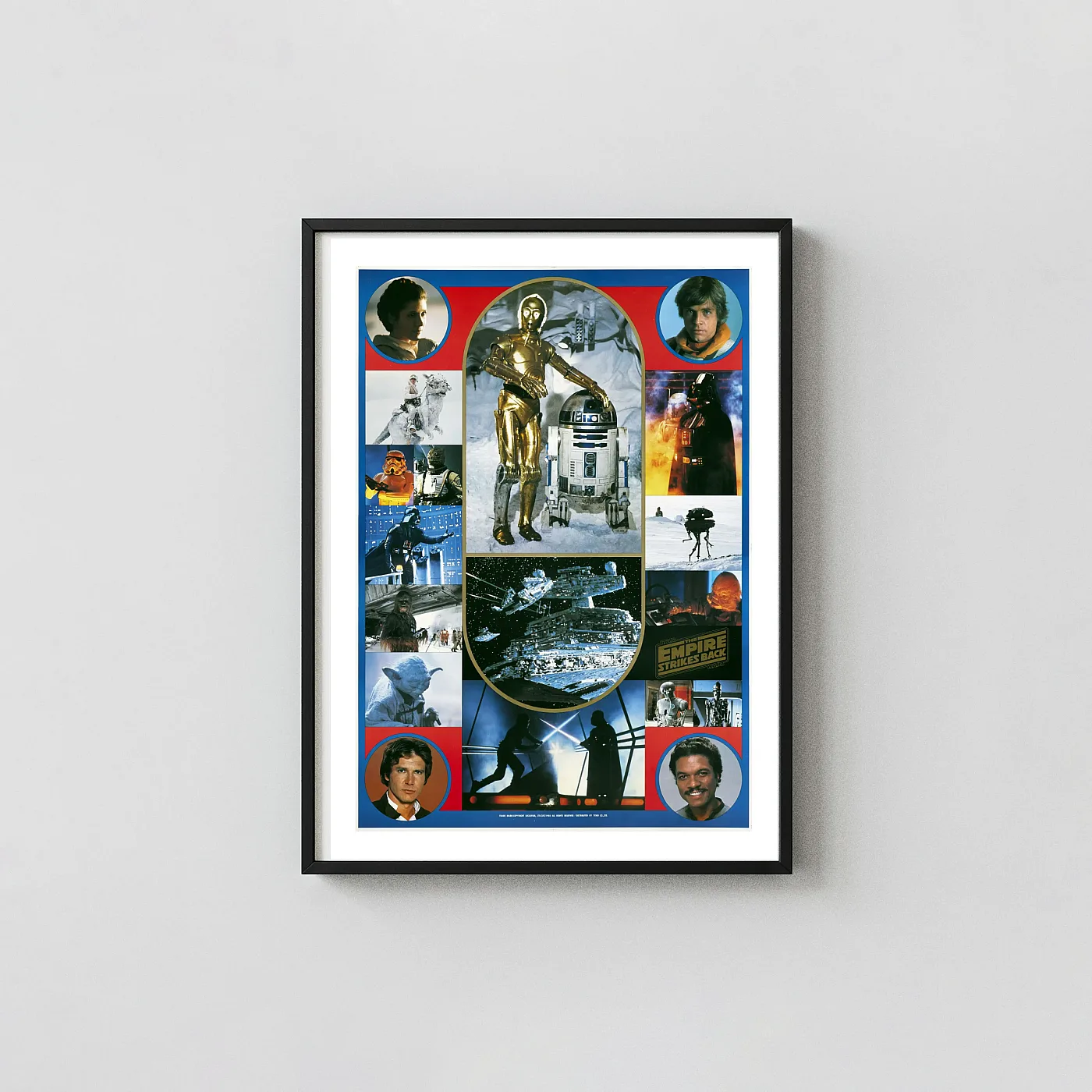 Star Wars: The Empire Strikes Back (1980) Poster – Original Trilogy Wall Movie Posters xe2x80x93 Portrait Frame Wall Art Mockup | MerchFuse