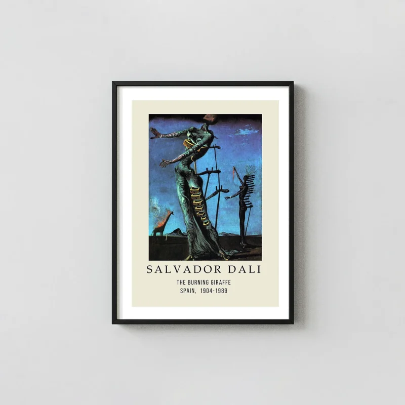 Classic The Burning Giraffe - Salvador Dali Surrealist Wall Art