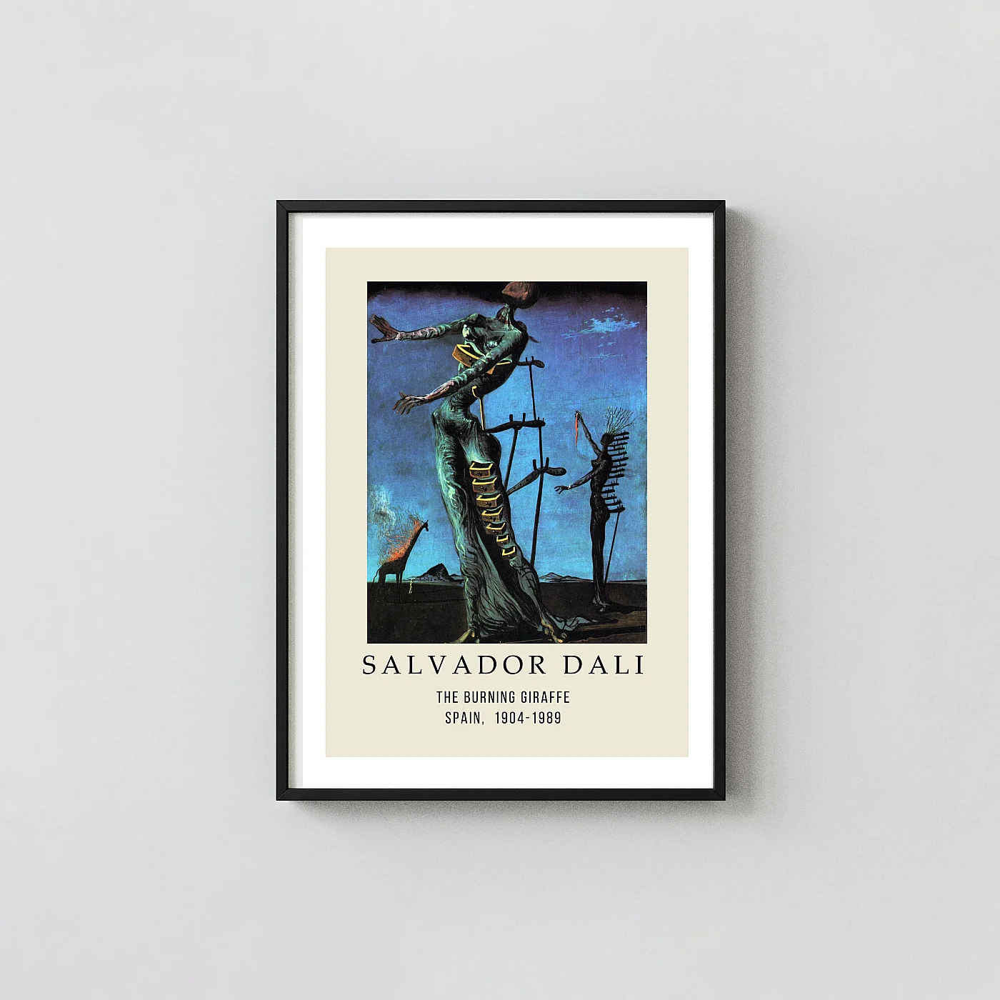 Classic The Burning Giraffe art print - fine art poster print