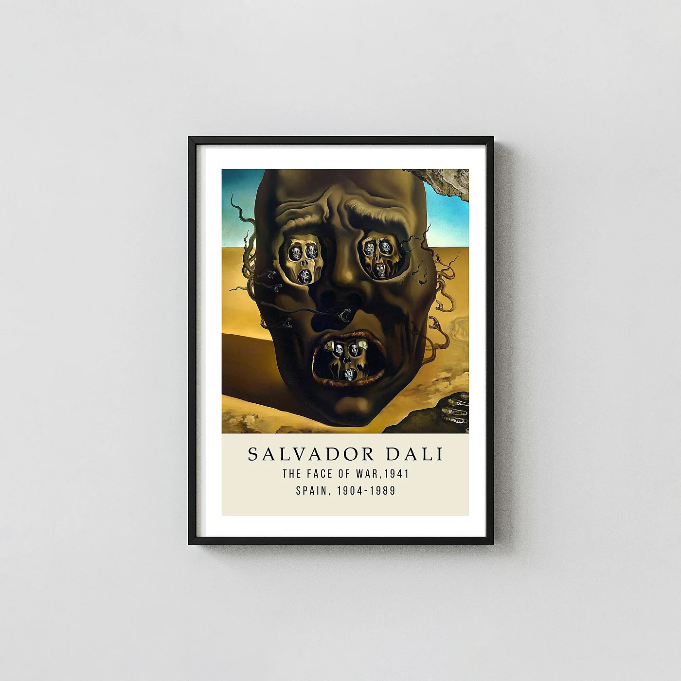 Authentic Dalí Face of War art print - fine art poster print