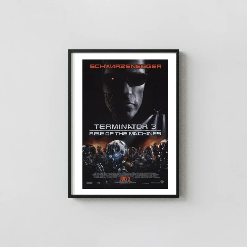 Terminator 3: Rise Of The Machines Movie Poster – Iconic Poster: Modern Sci-Fi Wall Art Print
