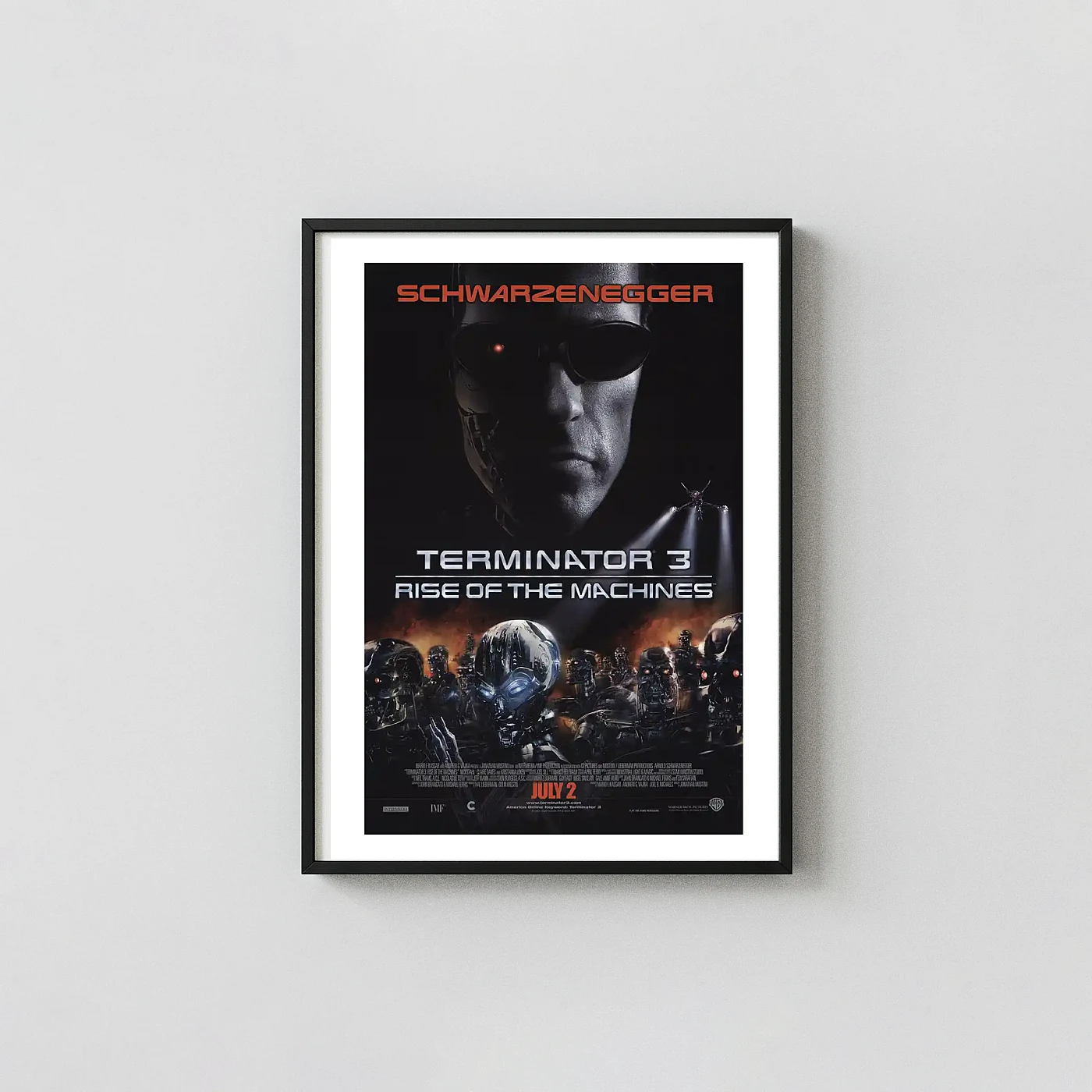 Terminator 3: Rise Of The Machines Movie Poster – Iconic Poster: Modern Sci-Fi Wall Art Print Terminator 3: Rise Of The Machines Movie Poster – Iconic Poster: Modern Sci-Fi Wall Minimalist Movie Poster Xe2X80X93 Portrait Frame Wall Art Mockup | Merchfuse