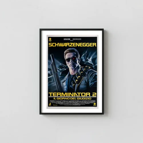Terminator 2: Judgment Day Movie Poster – Italian Poster: Modern Sci-Fi Wall Art Print