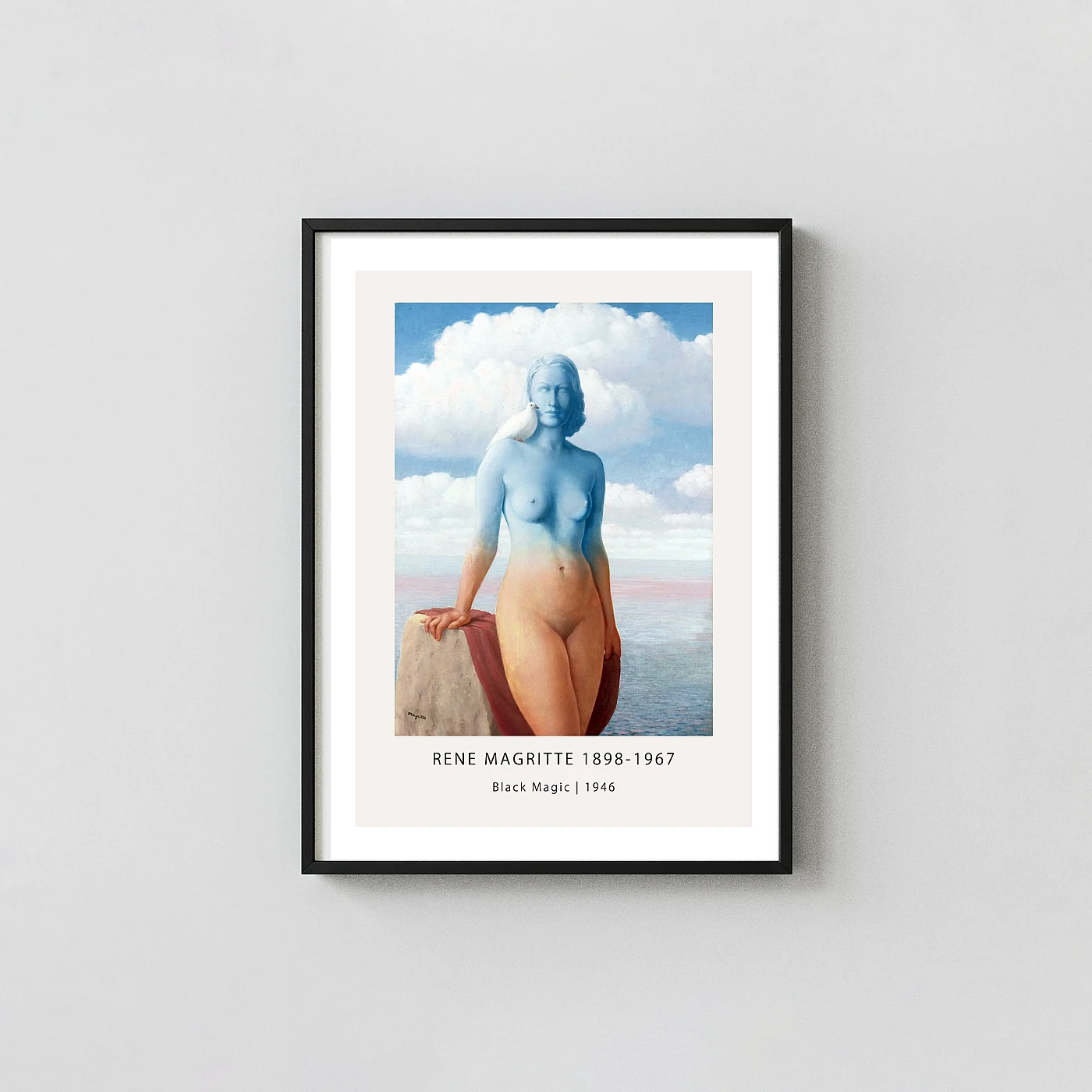 Magritte Black Magic art print - fine art poster print