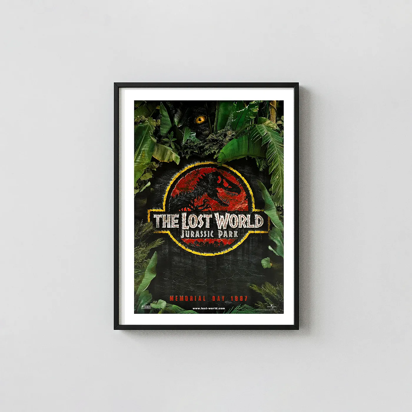 The Lost World: Jurassic Park Movie Poster – 1997 Original Theatrical Poster: Modern Wall Art Print The Lost World: Jurassic Park Movie Poster – 1997 Original Theatrical Poster: Modern Wall Jurassic Park Movie Posters Xe2X80X93 Portrait Frame Wall Art Mockup | Merchfuse