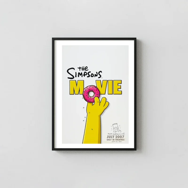 The Simpsons Movie Movie Poster – 2007 Minimalist Poster: Minimalist Wall Art Print