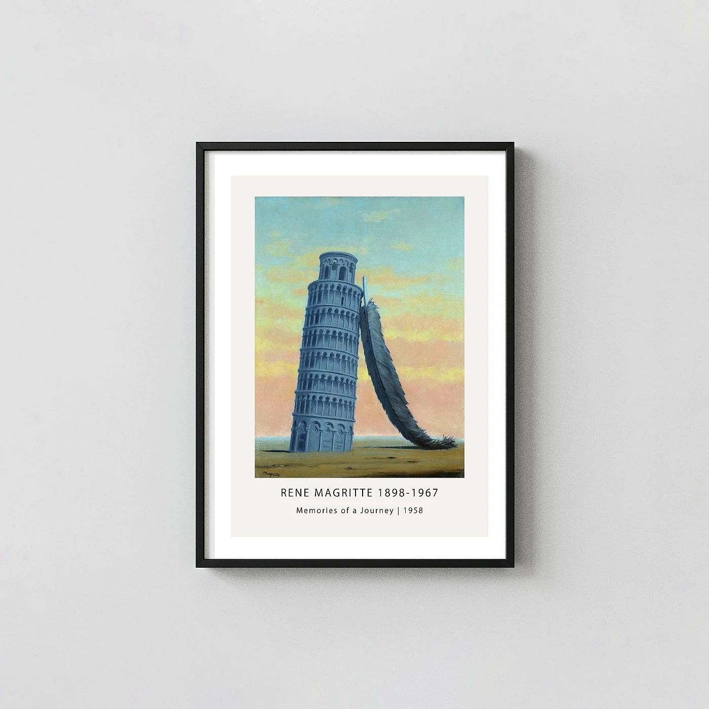 René Magritte poster Memories of a Journey 1958 Surrealist - fine art poster print
