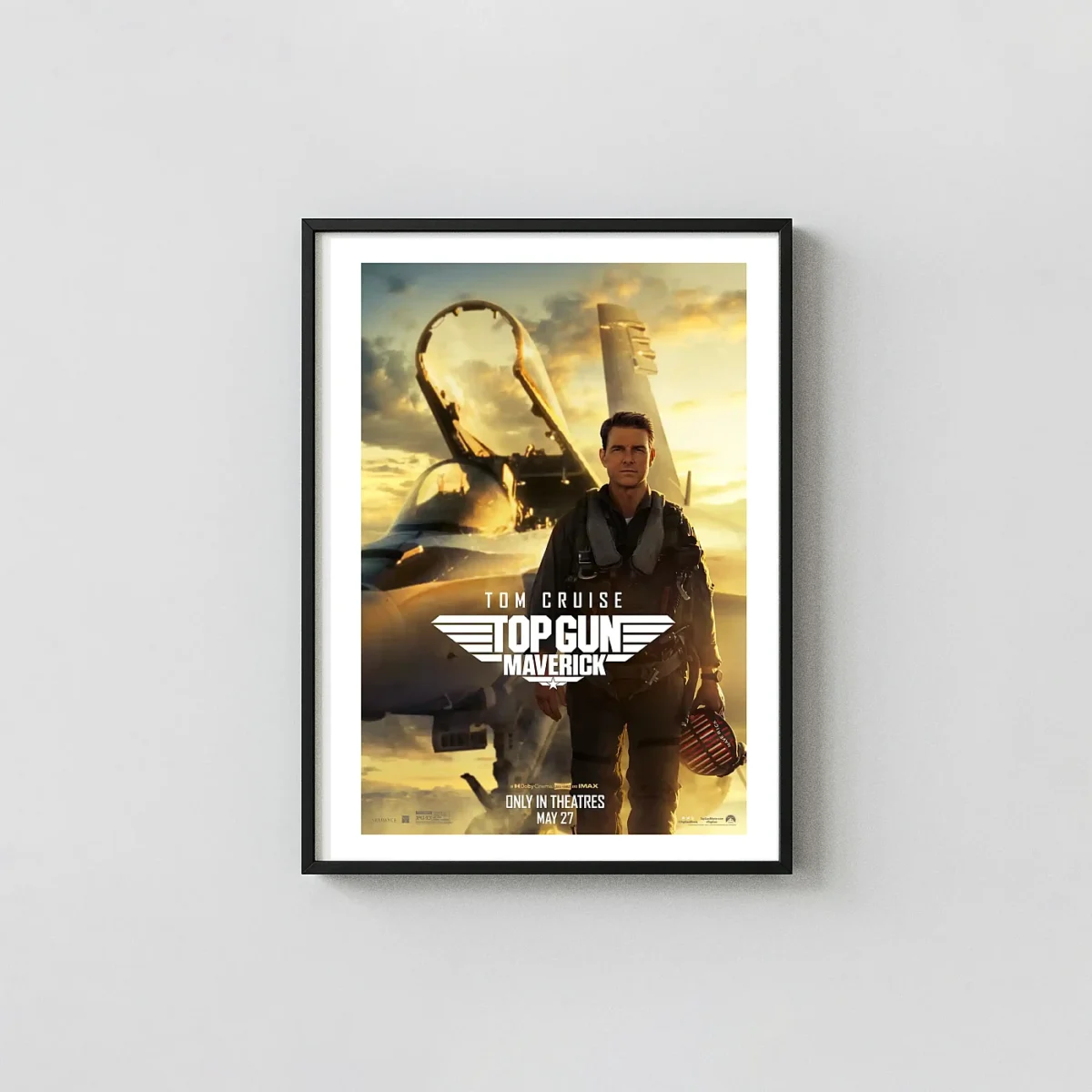 Top Gun: Maverick Movie Poster – Collector Poster: Modern Action Wall Action & Adventure Movie Posters xe2x80x93 Portrait Frame Wall Art Mockup | MerchFuse