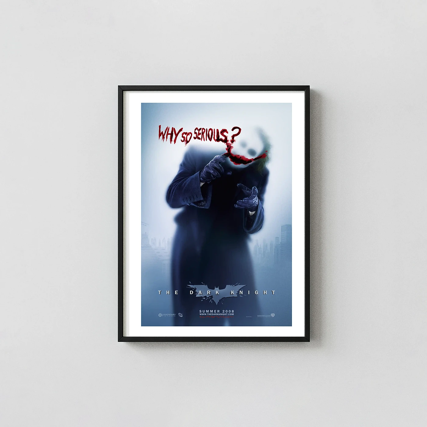 The Dark Knight Movie Poster – Collector Poster: Modern Thriller Wall Action & Adventure Movie Posters xe2x80x93 Portrait Frame Wall Art Mockup | MerchFuse