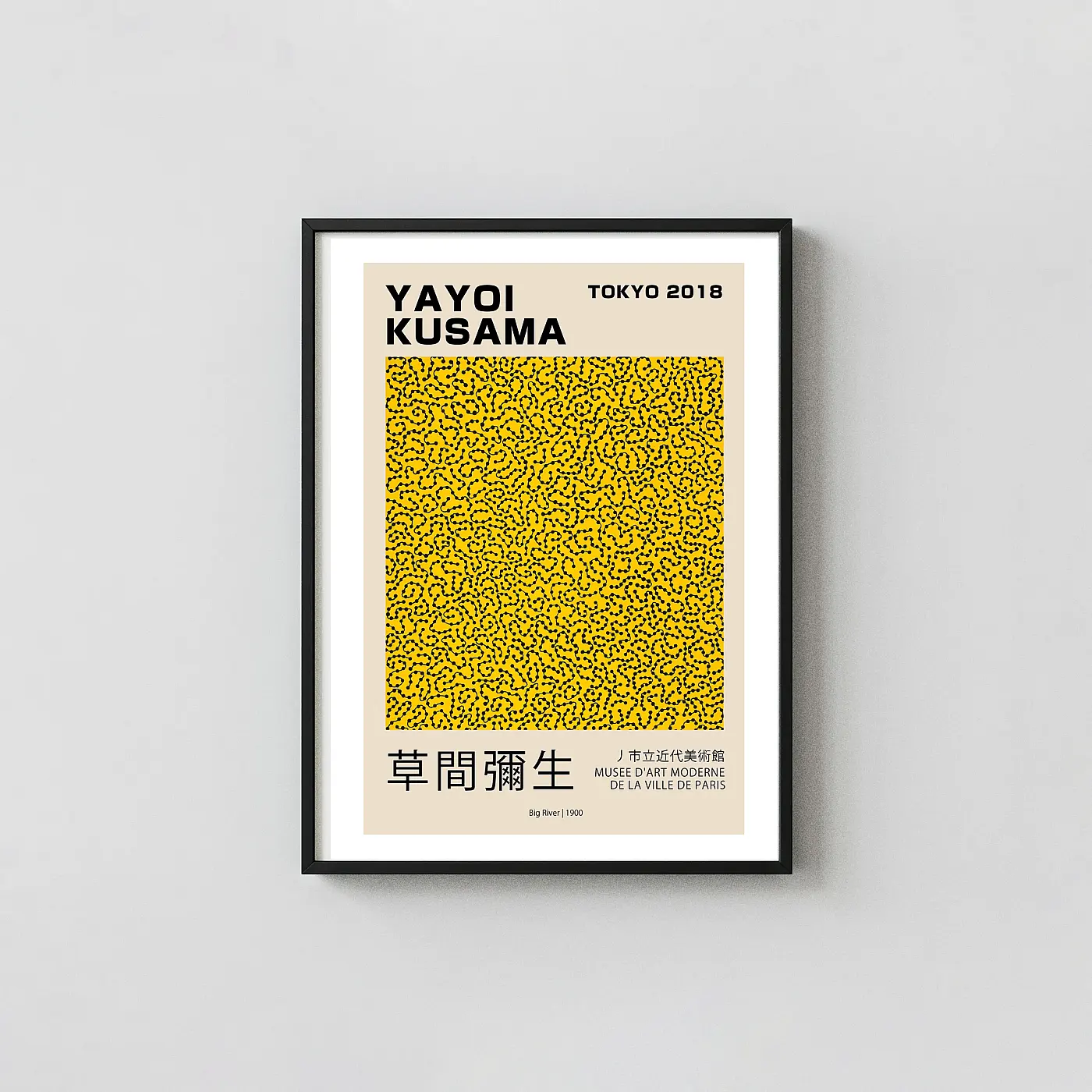 Yayoi Kusama poster Authentic Big River 1900 Tokyo 2018 Exhibitio - fine art poster print
