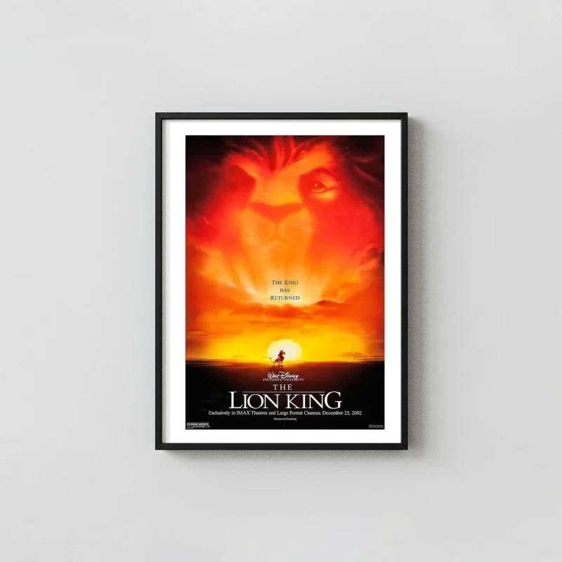 The Lion King 2002 Re-Release Movie Poster | Mufasa's Spirit | Disney Classic Film Art