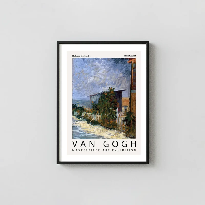 Exclusive Van Gogh Montmartre print - Rijksmuseum Exhibition Gogh Prints xe2x80x93 Portrait Frame Wall Art Mockup | MerchFuse