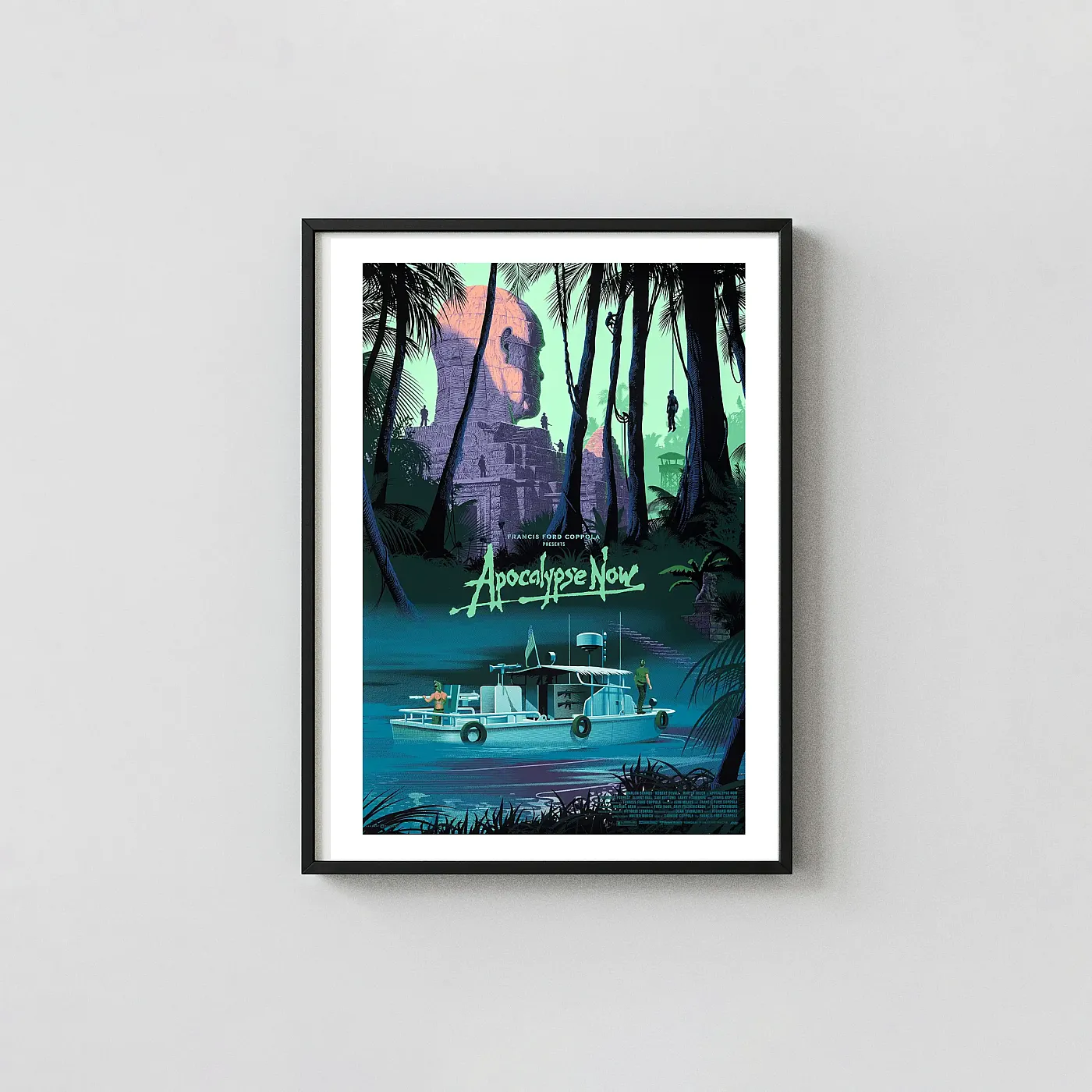 Apocalypse Now Laurent Durieux Mondo Poster - Kurtz'S Compound Pbr Art Print Apocalypse Now Laurent Durieux Mondo Poster - Kurtz'S Compound Pbr Apocalypse Now Movie Posters Xe2X80X93 Portrait Frame Wall Art Mockup | Merchfuse