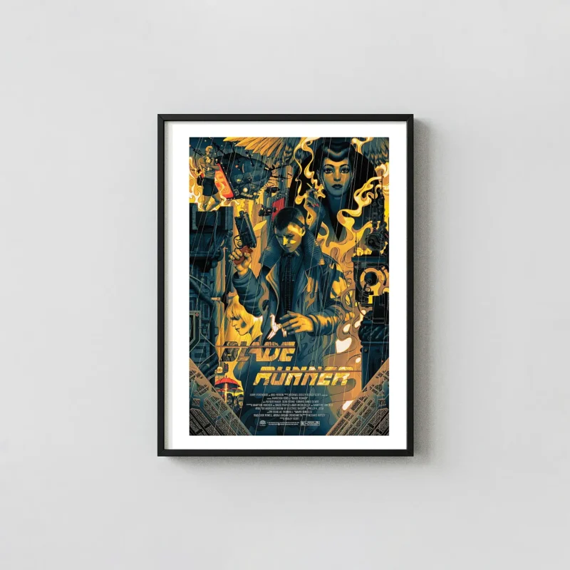 Blade Runner Movie Poster by James Jean | Deckard, Rachael & Roy Batty Art Print