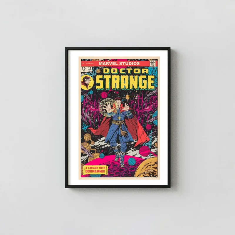 Doctor Strange Mondo Poster | A Bargain with Dormammu Comic Cover Art