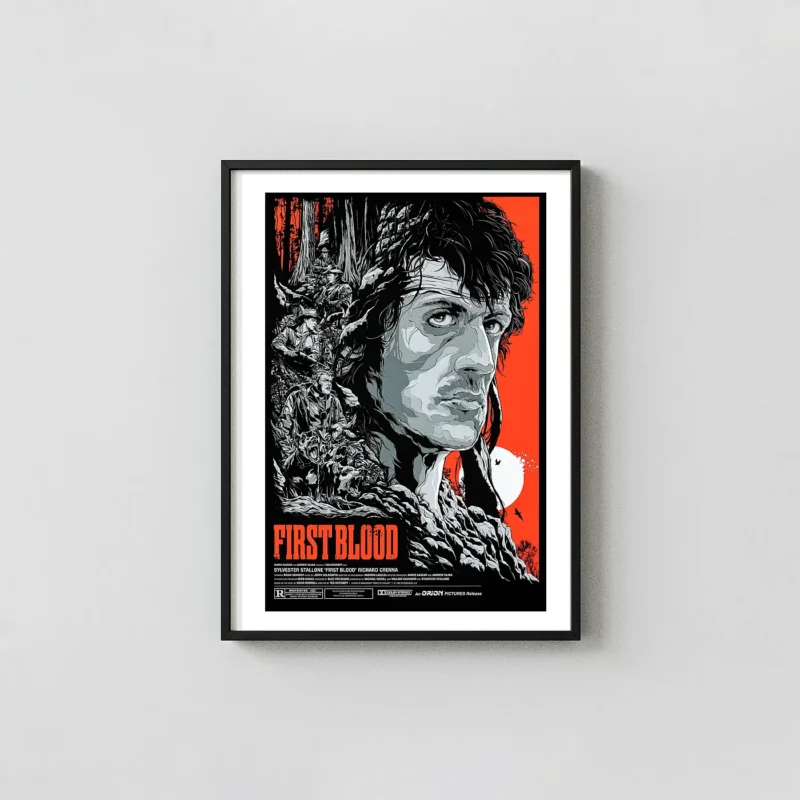 First Blood Poster by Ken Taylor - Mondo Rambo John J. Rambo Art Print