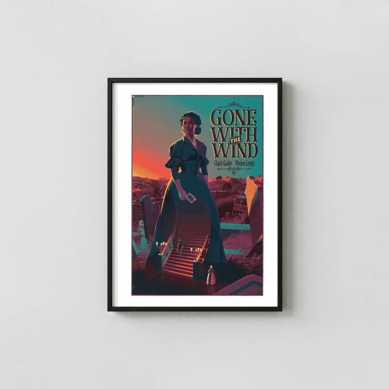 Laurent Durieux Gone with the Wind Poster - Scarlett O'Hara Alternative Movie Art Print