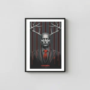 Hannibal TV Series Poster | Phantom City Creative Mondo Movie Posters xe2x80x93 Portrait Frame Wall Art Mockup | MerchFuse