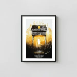 Hereditary Mondo Poster Art by Greg Ruth | Official A24 Horror Movie Horror Movies Posters xe2x80x93 Portrait Frame Wall Art Mockup | MerchFuse