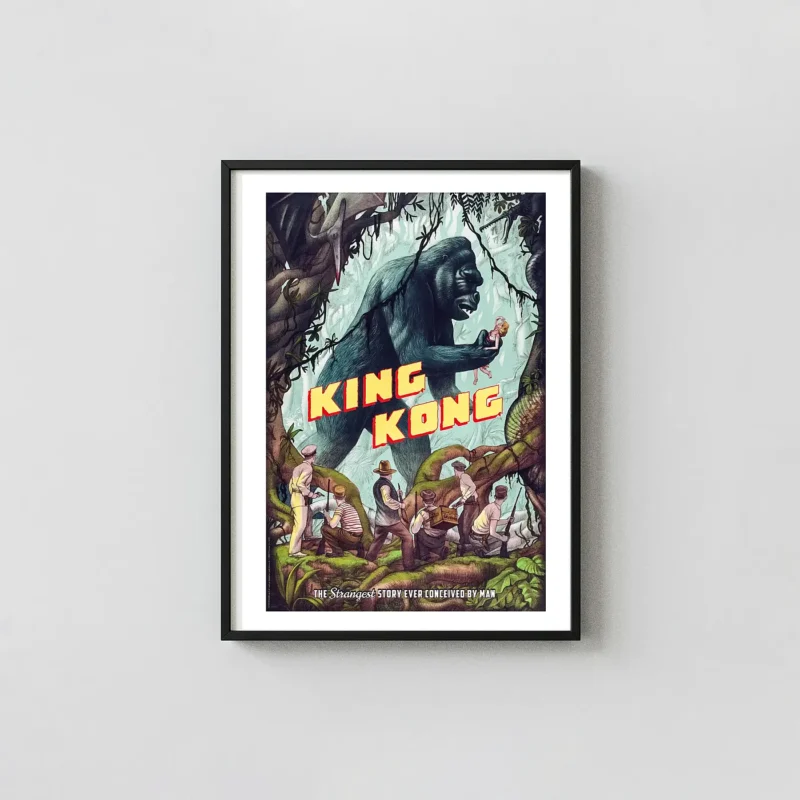 King Kong (2016 Mondo Poster) by Jonathan Burton - Vintage Adventure Art Print