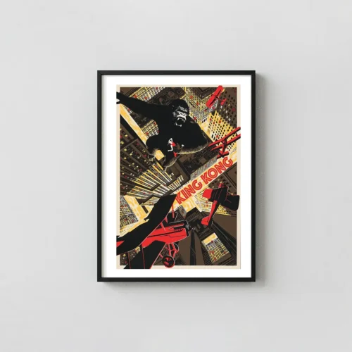 King Kong 1933 Climactic Poster by Chris Thornley - Empire State Building Showdown Art