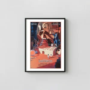 Labyrinth Movie Poster by Laurent Durieux (Mondo Art Print) ft. David Bowie Cult Classic Movies Posters xe2x80x93 Portrait Frame Wall Art Mockup | MerchFuse