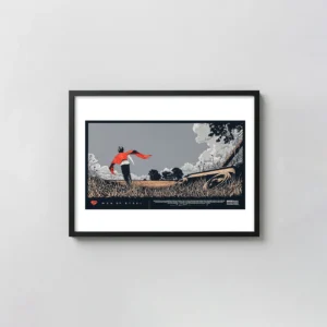 Man of Steel Movie Poster by Ken Taylor - Official Mondo Screen Print Art Action & Adventure Movie Posters xe2x80x93 Landscape Frame Wall Art Mockup | MerchFuse