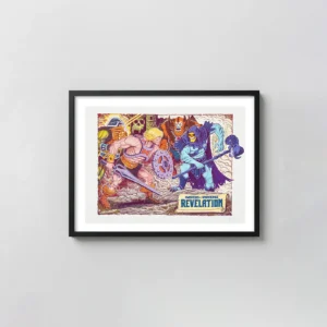 He-Man vs Skeletor: Masters of the Universe Revelation Art Print by Florian Bertmer Movie Posters xe2x80x93 Landscape Frame Wall Art Mockup | MerchFuse