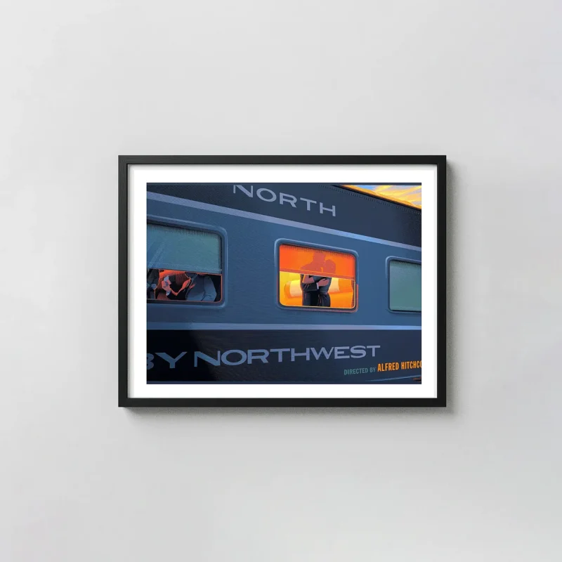 Laurent Durieux North by Northwest Mondo Poster | Alfred Hitchcock Classic Film Art Print