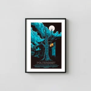 Poltergeist (1982) Mondo Poster | Ken Taylor Limited Edition Movie Posters xe2x80x93 Portrait Frame Wall Art Mockup | MerchFuse