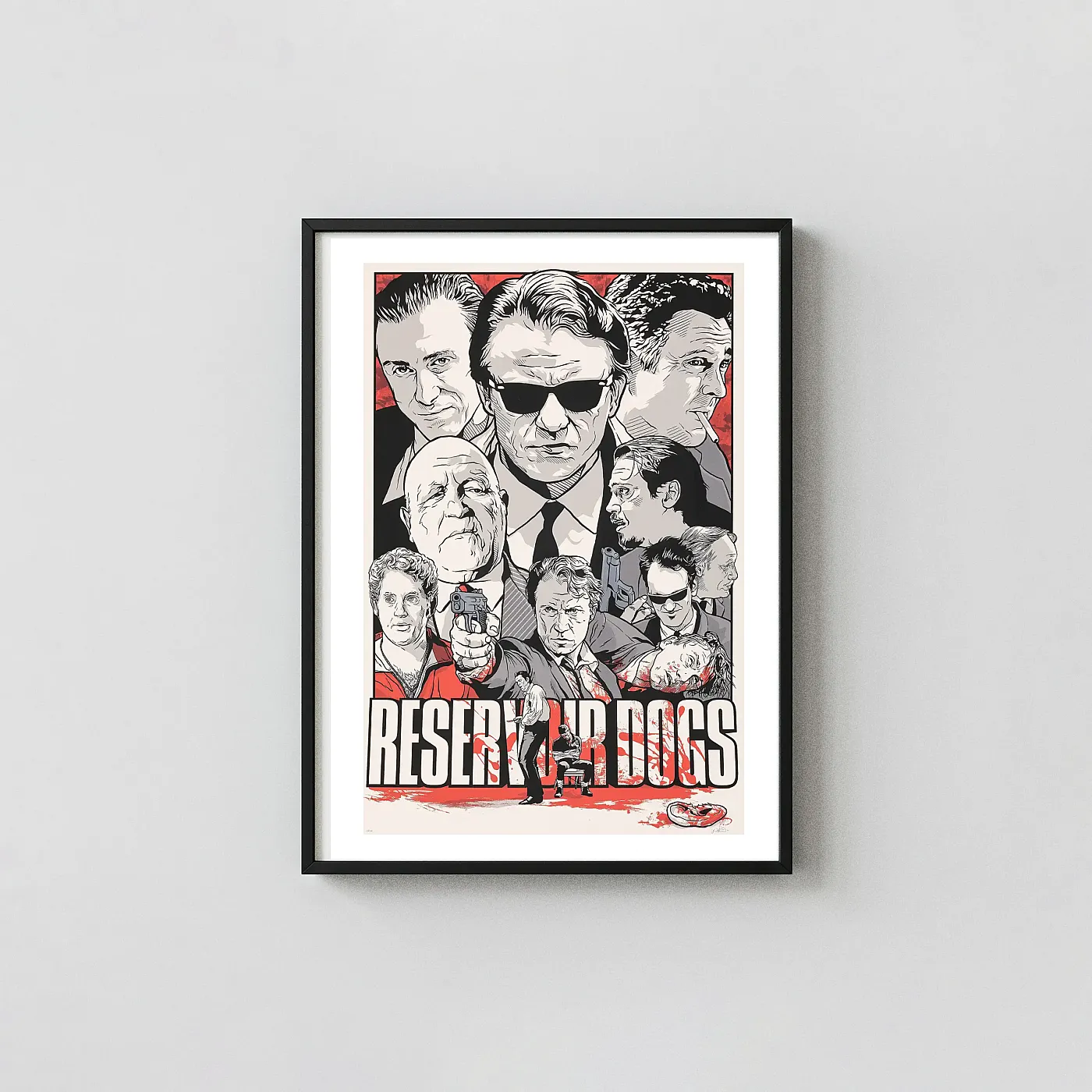 Reservoir Dogs Poster | Joshua Budich Alternative Movie Art Print Reservoir Dogs Poster | Joshua Budich Alternative Movie Movie Posters Xe2X80X93 Portrait Frame Wall Art Mockup | Merchfuse