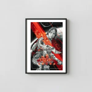 Rogue One Poster: Jyn Erso Rebellion Art – Mondo Illustrated Movie Posters xe2x80x93 Portrait Frame Wall Art Mockup | MerchFuse