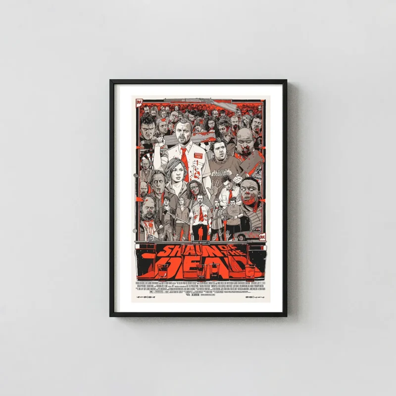 Shaun of the Dead Mondo Poster by Tyler Stout | Iconic Zombie Comedy Art Print