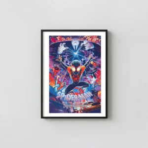 Martin Ansin "Into the Spider-Verse" Mondo Art Poster | Miles Morales & Kingpin Movie Posters xe2x80x93 Portrait Frame Wall Art Mockup | MerchFuse