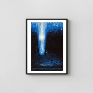 Star Trek: The Motion Picture Mondo Poster | Daniel Danger V'Ger Movie Posters xe2x80x93 Portrait Frame Wall Art Mockup | MerchFuse