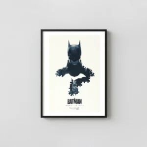 The Batman (2022) Puzzle Poster | Mondo Art Print by Phantom City Creative Batman Movie Posters xe2x80x93 Portrait Frame Wall Art Mockup | MerchFuse