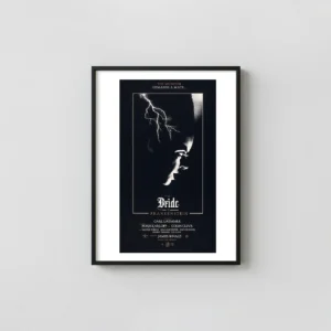 The Bride of Frankenstein Poster - Olly Moss Mondo Edition | Universal Horror Art Horror Movies Posters xe2x80x93 Portrait Frame Wall Art Mockup | MerchFuse