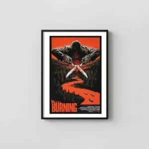 The Burning Horror Movie Poster | Phantom City Creative Mondo Horror Movies Posters xe2x80x93 Portrait Frame Wall Art Mockup | MerchFuse