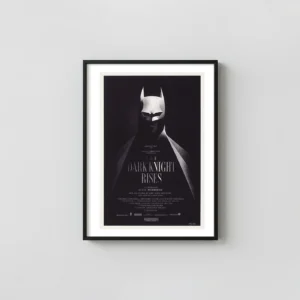 Olly Moss Mondo Print | The Dark Knight Rises Batman Poster (Minimalist Art) Batman Movie Posters xe2x80x93 Portrait Frame Wall Art Mockup | MerchFuse